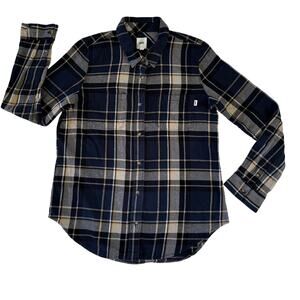 Vans Blue and Gray Casual Button Down long sleeve